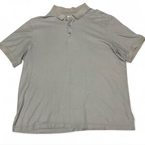 Nordstrom Polo Shirt Men's Size XL Gray Short Sleeve Collared 100% Cotton